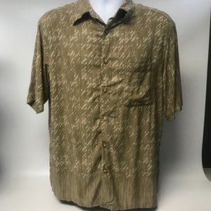 Claiborne Men's Short Sleeve Collared Shirt Size L